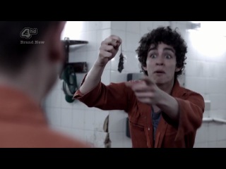 Misfits/ Отбросы. 2 сезон 1 серия. Драка Нейтана и Саймона
